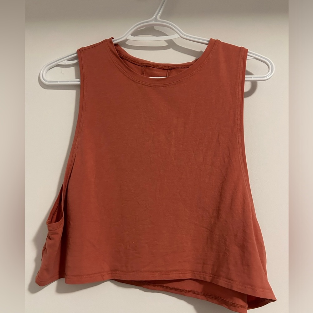 Lululemon Muscle Love Cropped Tank Top - Rustic Coral (Size 6)